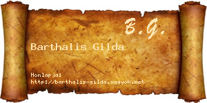 Barthalis Gilda névjegykártya